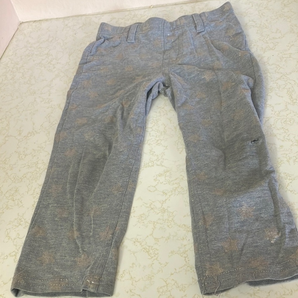 Toddlers Gray Patterned Pants 3t